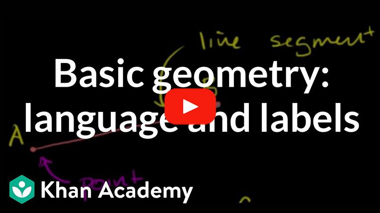 Play Video - Basic geometry: language and labels | Introduction to Euclidean geometry | Geometry | Khan Academy