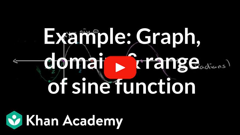 Play Video - Example: Graph, domain, and range of sine function | Trigonometry | Khan Academy