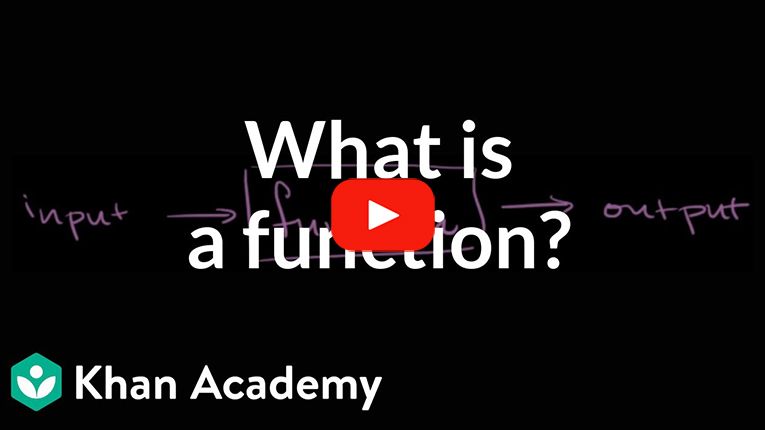 Play Video - What is a function? | Functions and their graphs | Algebra II | Khan Academy