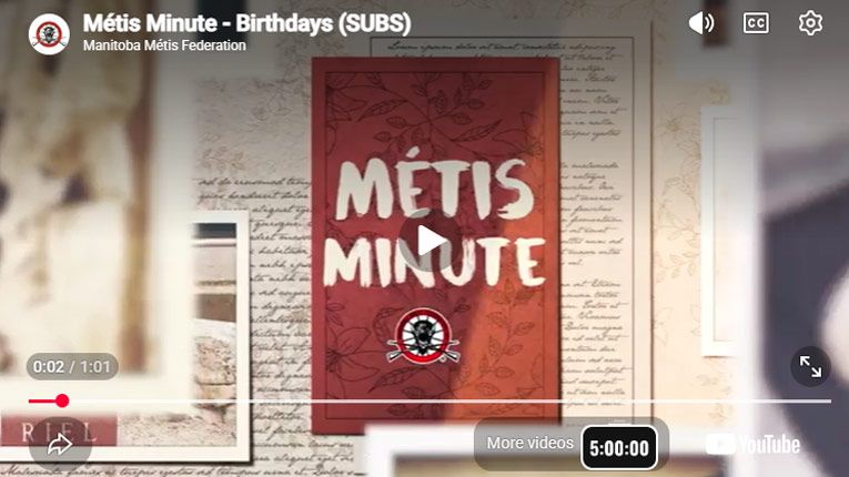 Play Video - Métis Minute - Birthdays