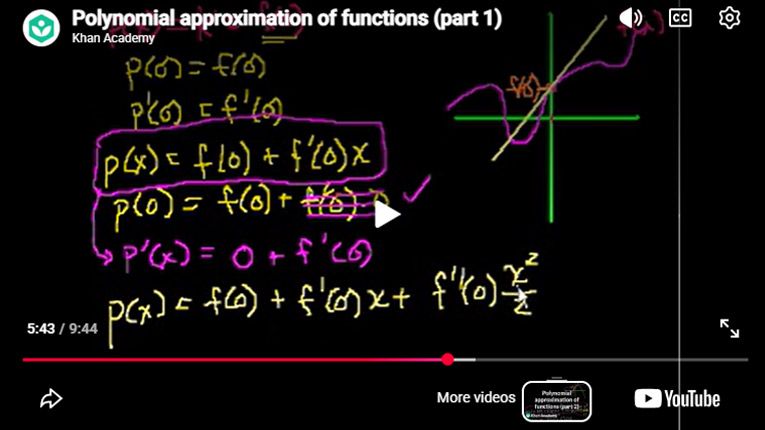 Play Video - Polynomial approximation of functions (part 1)